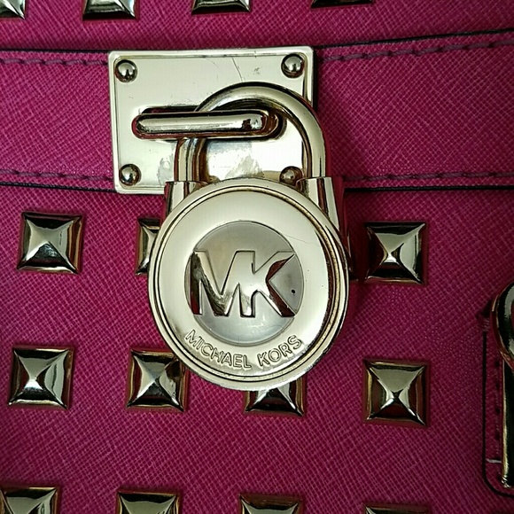 🎉HP🎉Michael Kors Pink Studded Hamilton - Picture 6 of 8